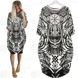 Norse Mythology Symbols SED-0544 Batwing Pocket Dress