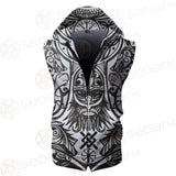 Norse Mythology Symbols SED-0544 Zip Sleeveless Hoodie