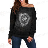 Viking Protection Symbols SED-0545 Off Shoulder Sweaters