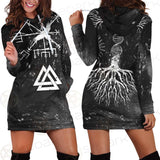 Viking Tree Of Life Sun And Moon SED-0546 Hoodie Dress