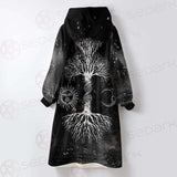 Viking Tree Of Life Sun And Moon SED-0546 Oversized Sherpa Blanket Hoodie