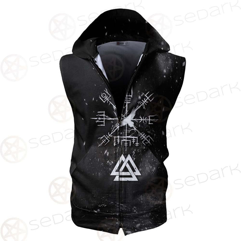 Viking Tree Of Life Sun And Moon SED-0546 Zip Sleeveless Hoodie