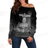 Viking Raven Odin Norse SED-0547 Off Shoulder Sweaters