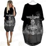 Viking Raven Odin Norse SED-0547 Batwing Pocket Dress