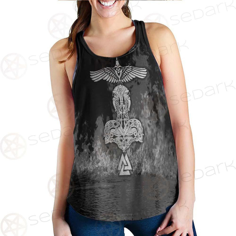 Viking Raven Odin Norse SED-0547 Women Tank Top