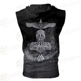 Viking Raven Odin Norse SED-0547 Zip Sleeveless Hoodie