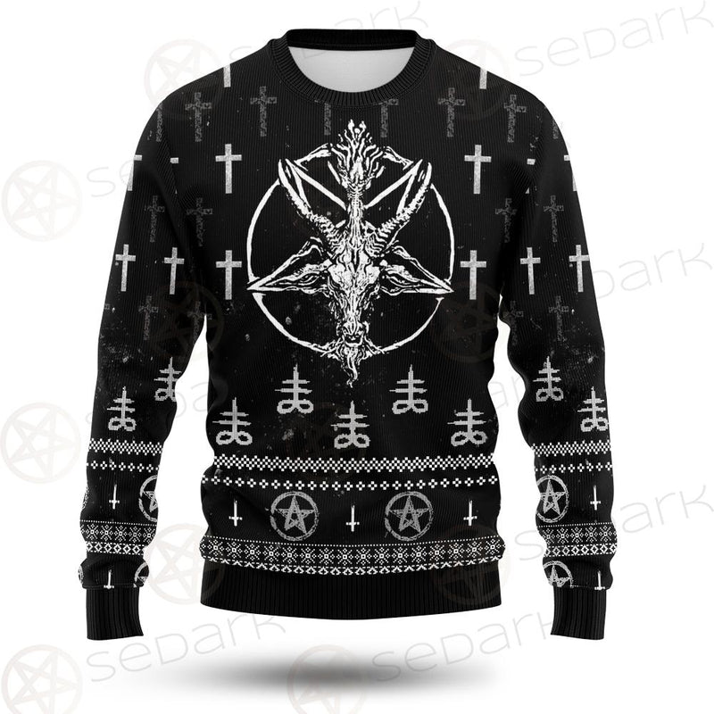 Baphomet Goat Head SED-0551 Woolen Sweater