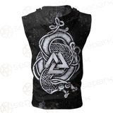 Vegvisir Viking Symbol SED-0552 Zip Sleeveless Hoodie