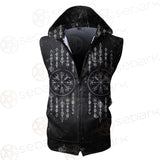 Vegvisir Viking Symbol SED-0552 Zip Sleeveless Hoodie