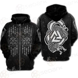 Vegvisir Viking Symbol SED-0552 Hoodie & Zip Hoodie Raglan