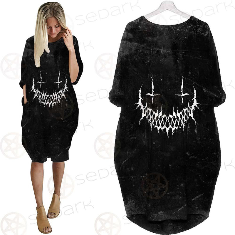 Satanic Moon-Goat SED-0553 Batwing Pocket Dress