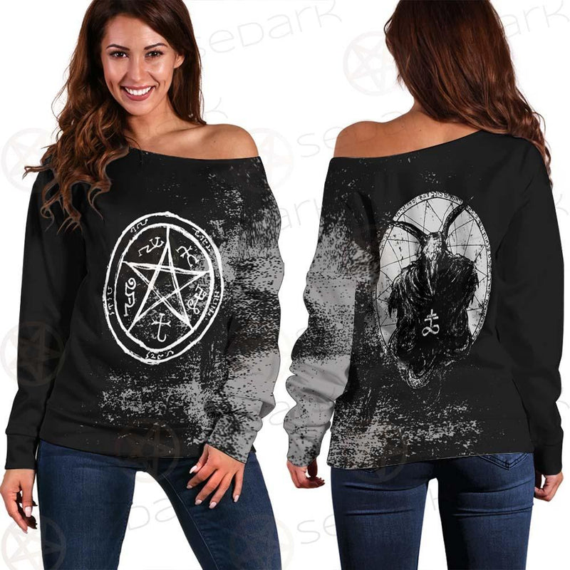 Devil'S Trap SED-0554 Off Shoulder Sweaters
