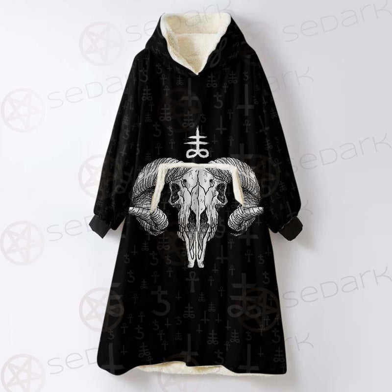 Devil Skull SED-0555 Oversized Sherpa Blanket Hoodie