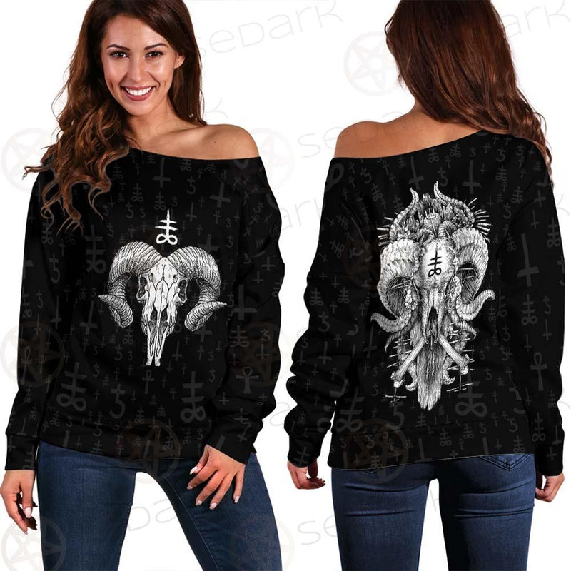 Devil Skull SED-0555 Off Shoulder Sweaters