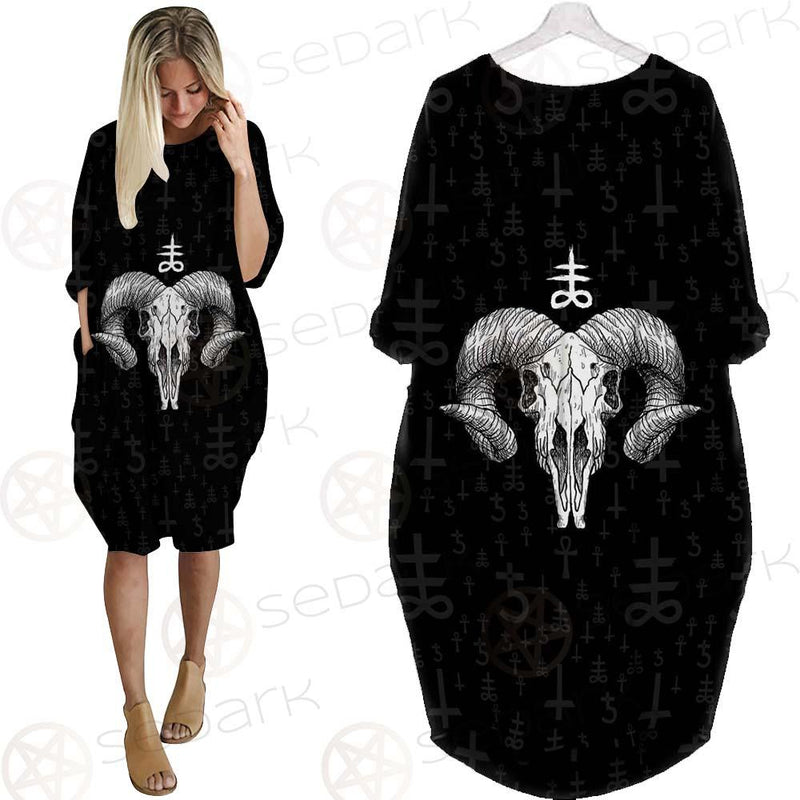 Devil Skull SED-0555 Batwing Pocket Dress