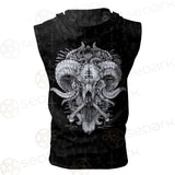 Devil Skull SED-0555 Zip Sleeveless Hoodie