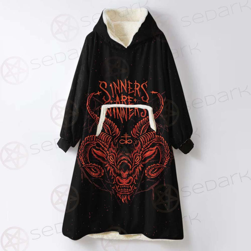 Sinners Are Winners SED-0557 Oversized Sherpa Blanket Hoodie
