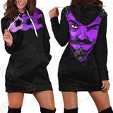 Satanic Purple 666 SED-0558 Hoodie Dress