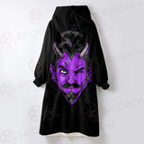 Satanic Purple 666 SED-0558 Oversized Sherpa Blanket Hoodie