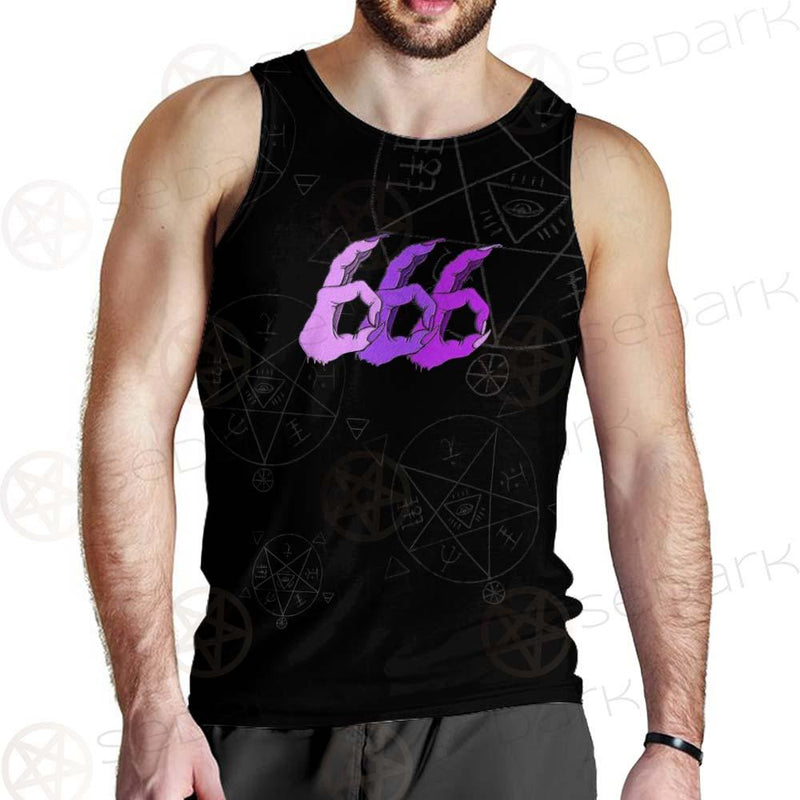 Satanic Purple 666 SED-0558 Men Tank-tops