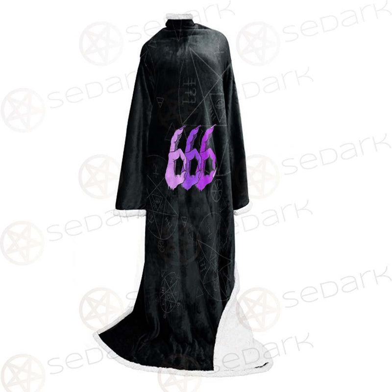 Satanic Purple 666 SED-0558 Sleeved Blanket