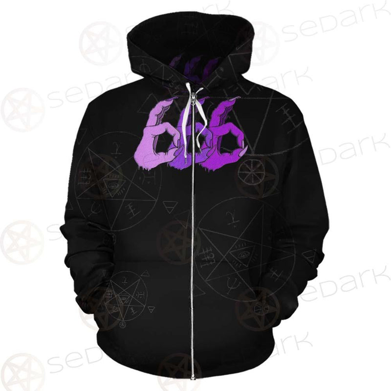 Satanic Purple 666 SED-0558 Hoodie & Zip Hoodie