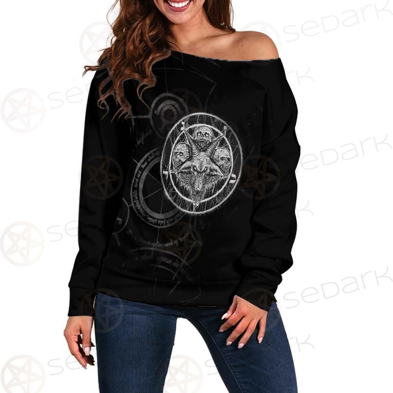 Occult Art Satanic SED-0559 Off Shoulder Sweaters