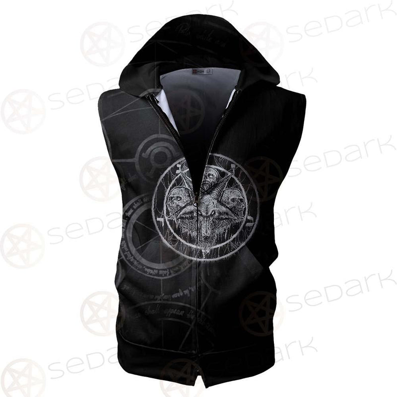 Occult Art Satanic SED-0559 Zip Sleeveless Hoodie