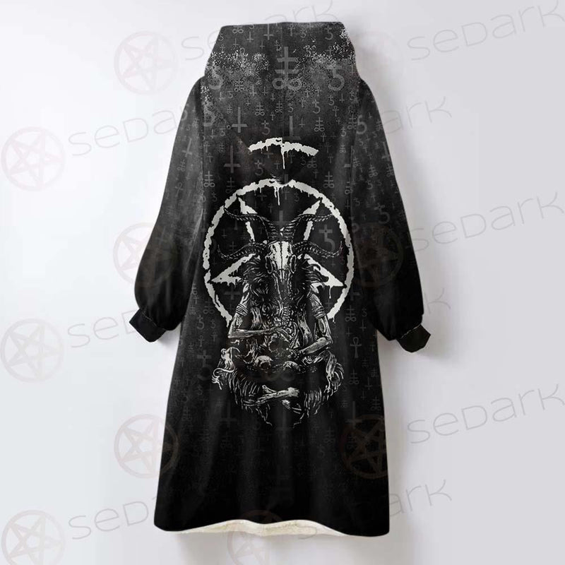 Baphomet Hand SED-0560 Oversized Sherpa Blanket Hoodie