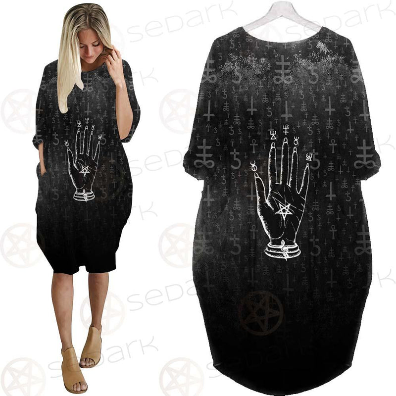 Baphomet Hand SED-0560 Batwing Pocket Dress