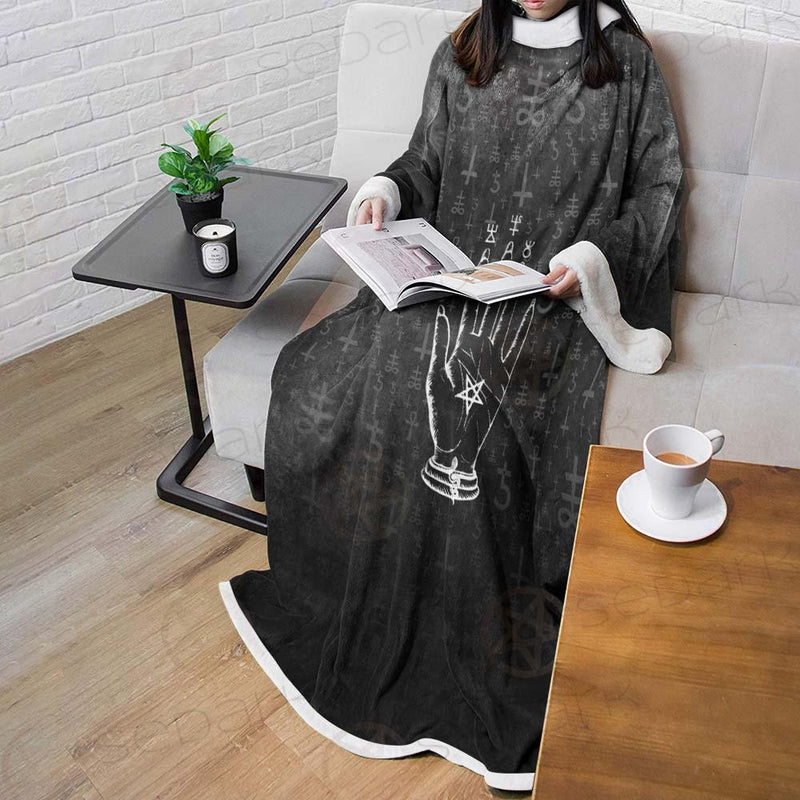 Baphomet Hand SED-0560 Sleeved Blanket