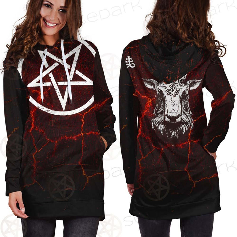 Satanism Goat Head SED-0561 Hoodie Dress