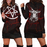 Satanism Goat Head SED-0561 Hoodie Dress
