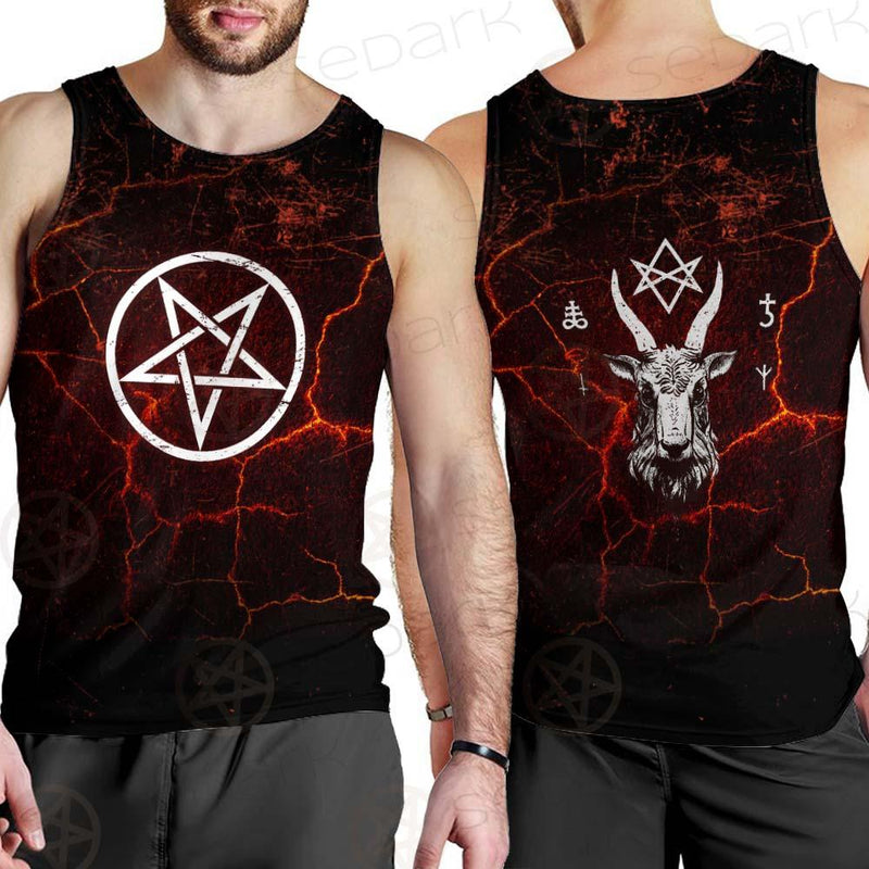 Satanism Goat Head SED-0561 Men Tank-tops