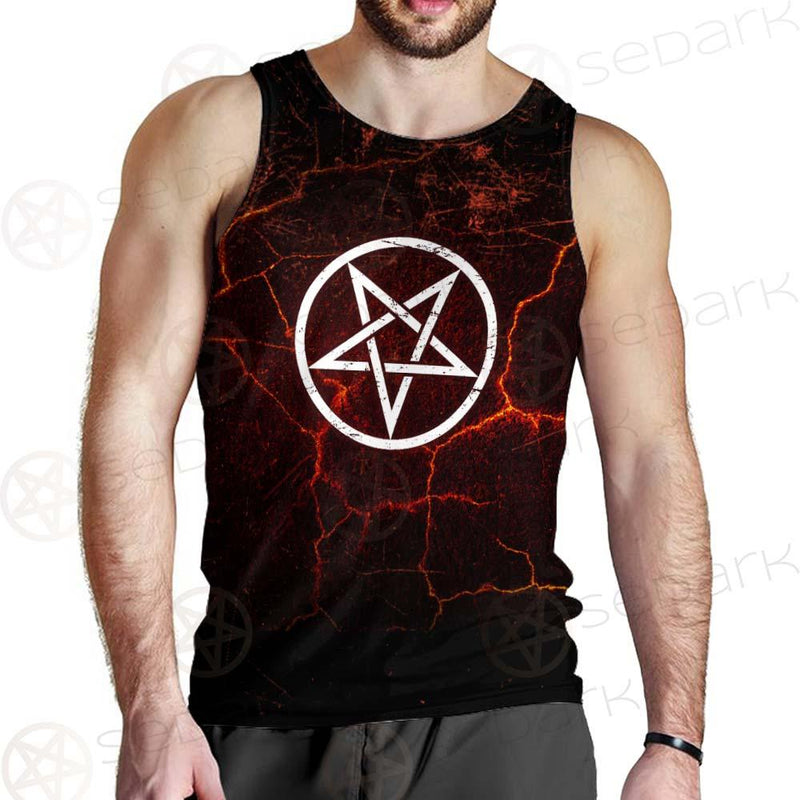 Satanism Goat Head SED-0561 Men Tank-tops