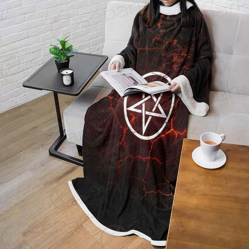 Satanism Goat Head SED-0561 Sleeved Blanket