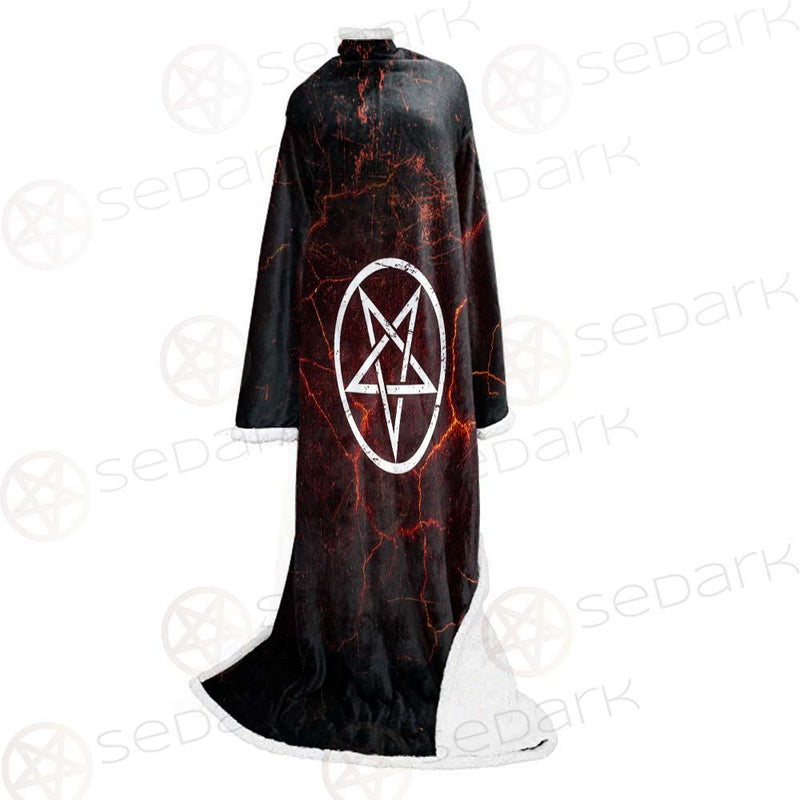 Satanism Goat Head SED-0561 Sleeved Blanket