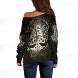 Viking Tree Of Life SED-0566 Off Shoulder Sweaters