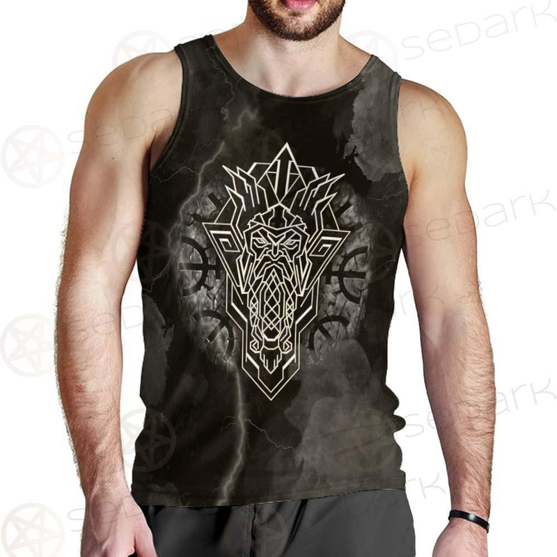 Viking Old Warrior Geometry SED-0567 Men Tank-tops