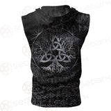 Viking Celtic Tree Of Life SED-0568 Zip Sleeveless Hoodie