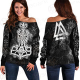 Viking Thor Hammer SED-0569 Off Shoulder Sweaters