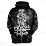 Viking Thor Hammer SED-0569 Hoodie & Zip Hoodie Raglan