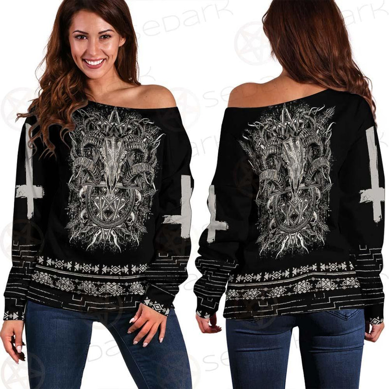 Satan The Dark Side SED-0570 Off Shoulder Sweaters