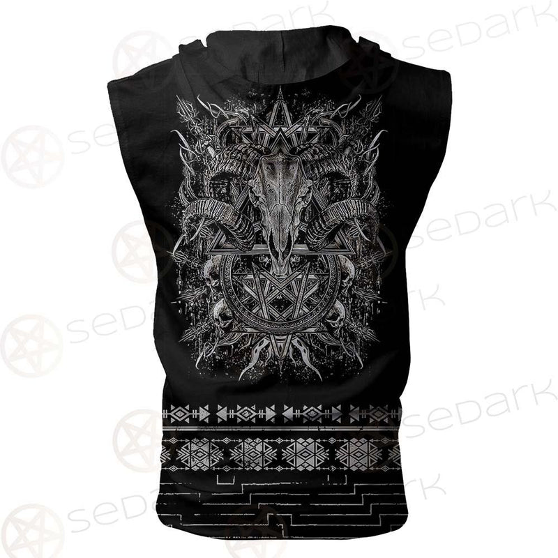 Satan The Dark Side SED-0570 Zip Sleeveless Hoodie