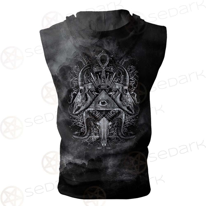 Satanic Fire SED-0571 Zip Sleeveless Hoodie