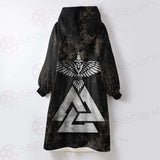 Viking Warrior And Vegvisir SED-0573 Oversized Sherpa Blanket Hoodie