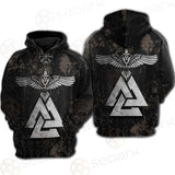 Viking Warrior And Vegvisir SED-0573 Hoodie & Zip Hoodie Raglan