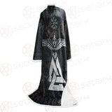 Viking Warrior And Vegvisir SED-0573 Sleeved Blanket