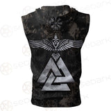 Viking Warrior And Vegvisir SED-0573 Zip Sleeveless Hoodie