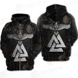 Viking Warrior And Vegvisir SED-0573 Hoodie & Zip Hoodie Raglan